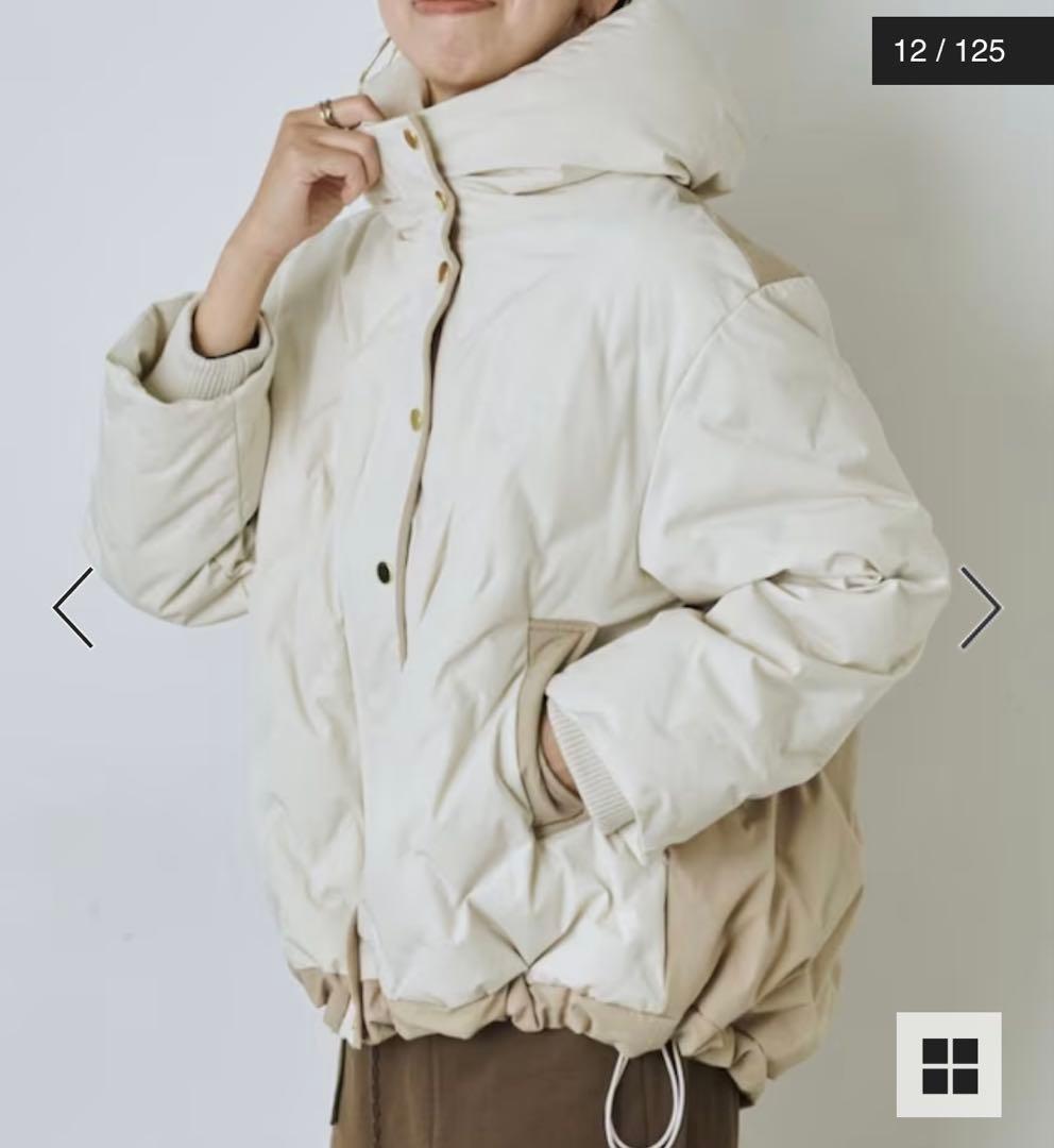 配色テントラインダウンジャケット　Jena espace merveilleux