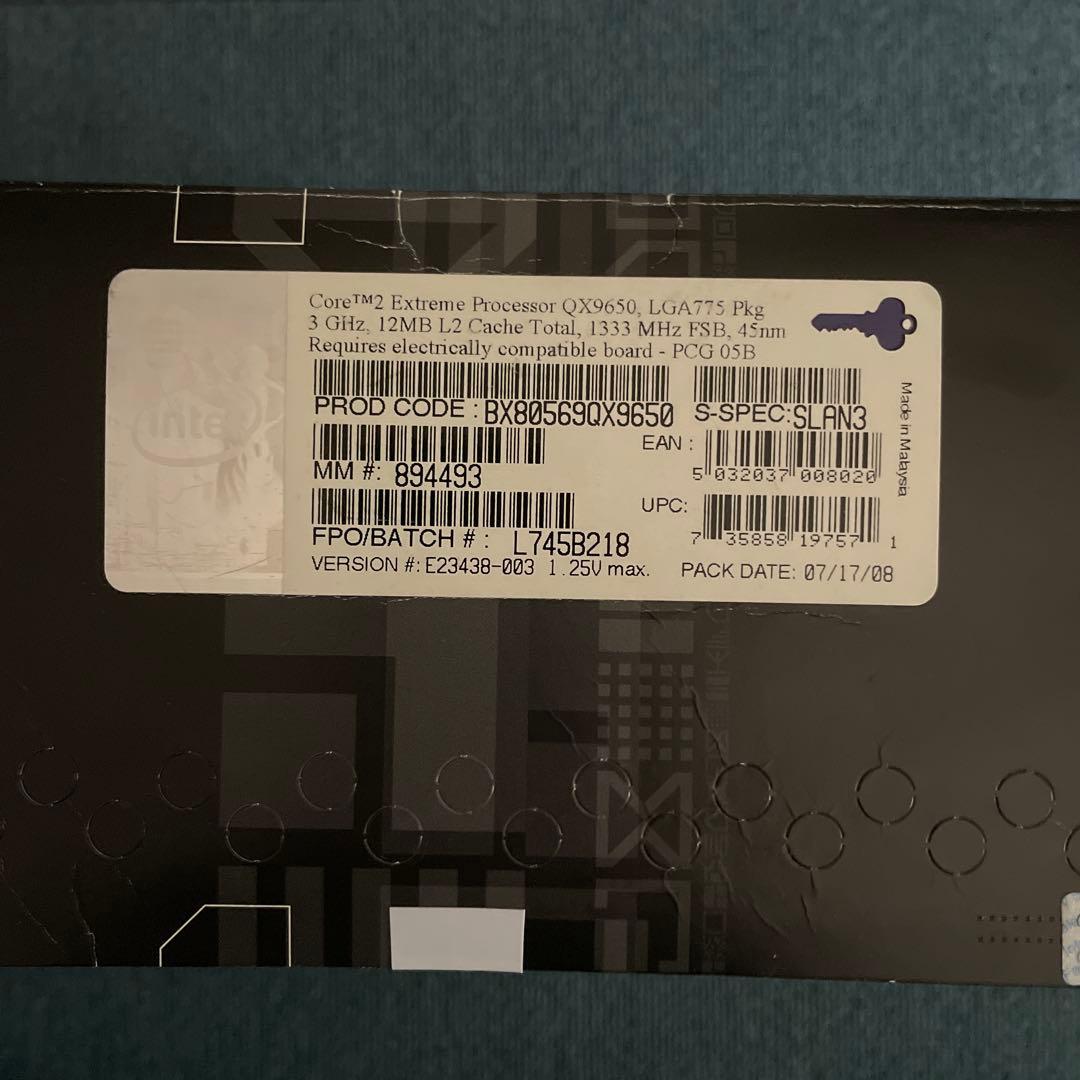 【動作未確認】Core 2 Extreme QX9650 （箱・クーラー付き）