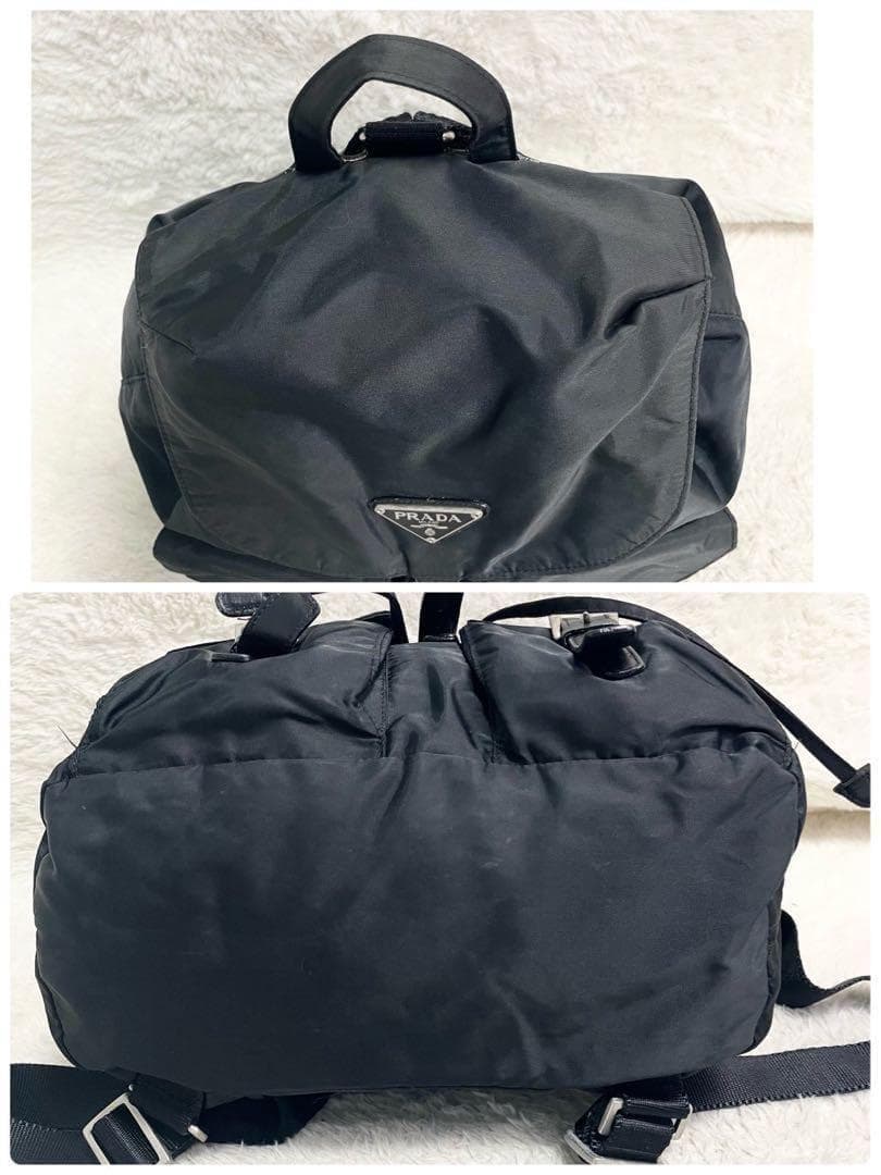 プラダ バックパック リュック 三角ロゴ ナイロン ブラック 大容量 黒 多機能