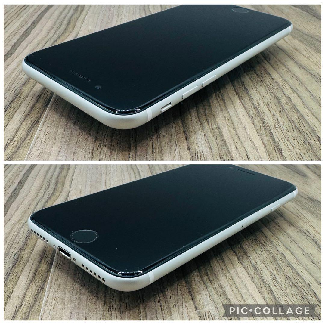 【美品】iPhoneSE2 ホワイト 64GB シムフリー 新品大容量バッテリー