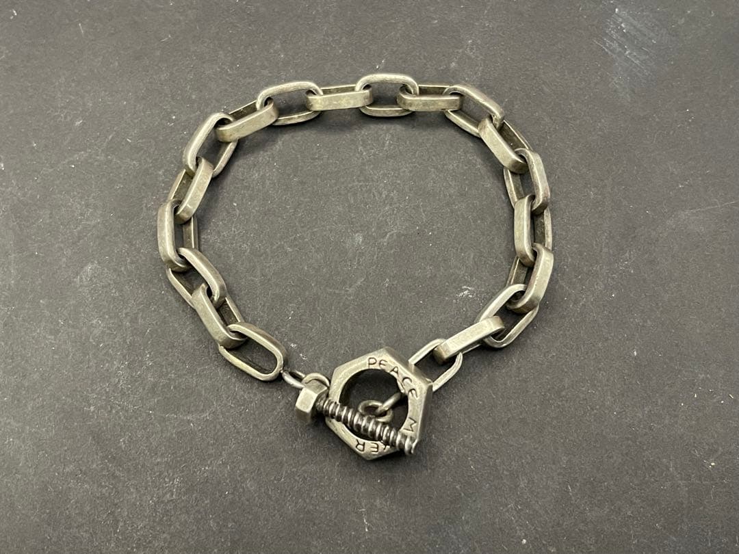 シルバー925製　PEACE MAKER ピースメーカー ブレスレット　ナット