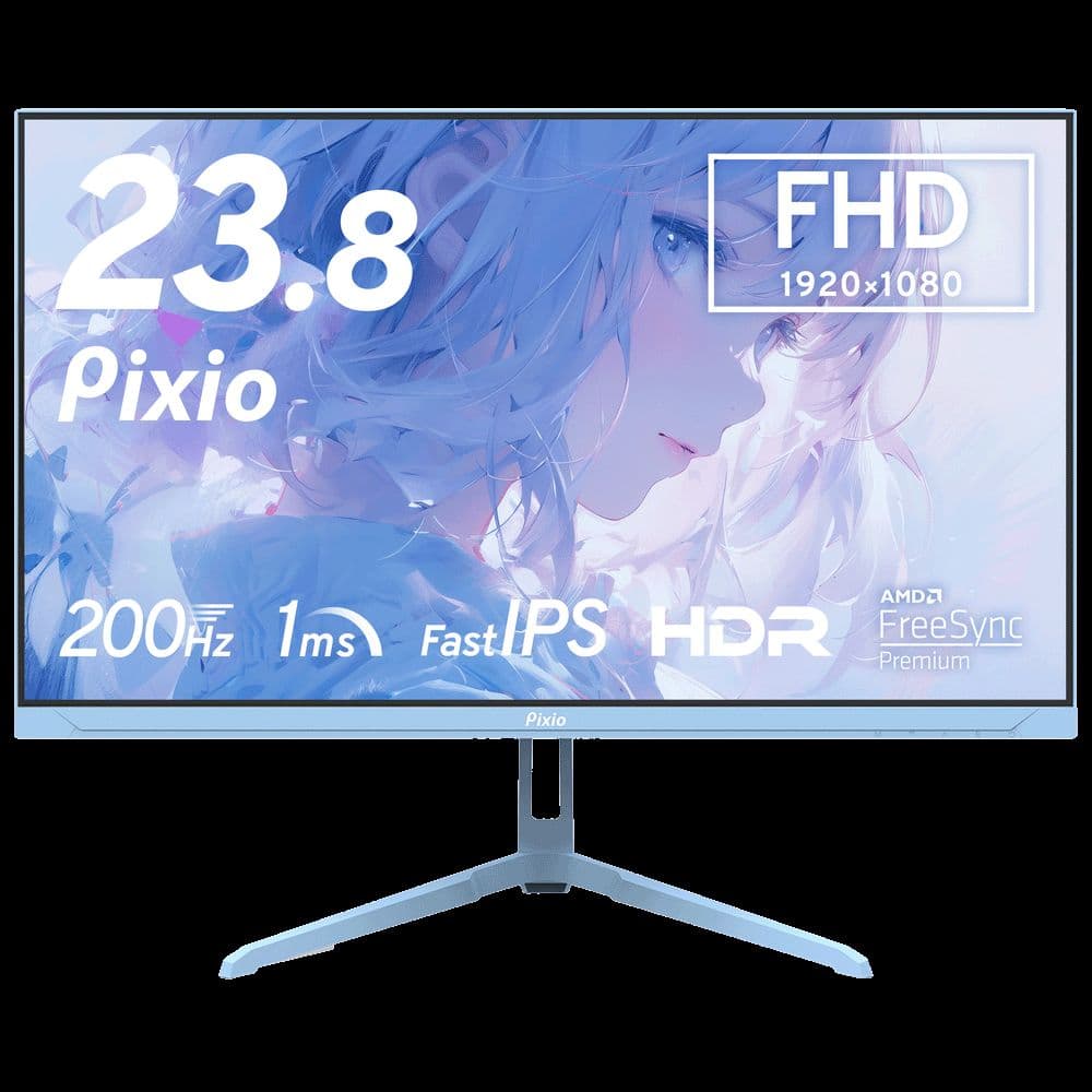 ★美品★Pixio PX248 WAVE ゲーミングモニター パステルブルー