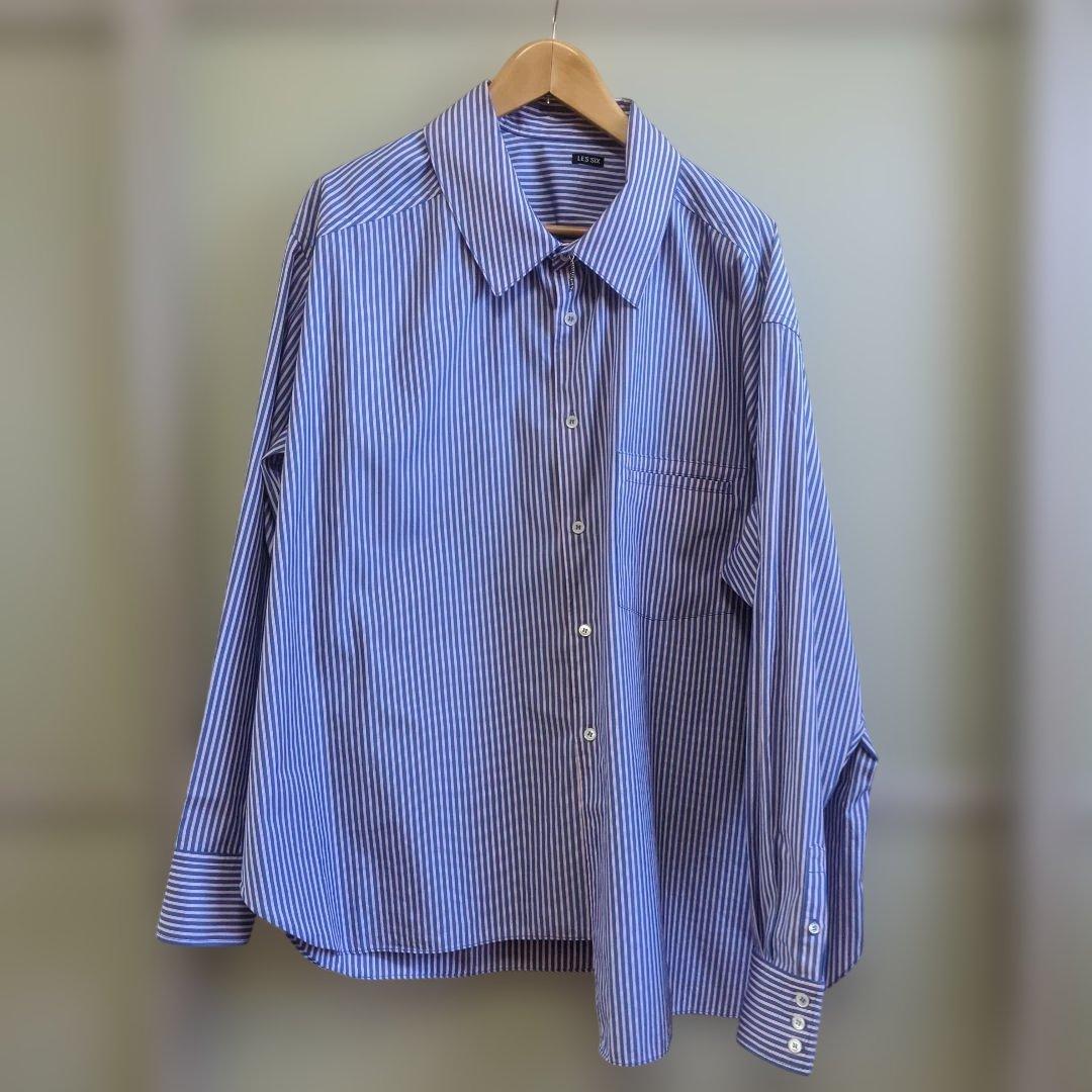 最終価格】美品 LES SIX ストライプスリップ シャツ