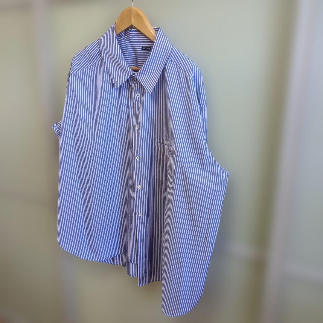 最終価格】美品 LES SIX ストライプスリップ シャツ
