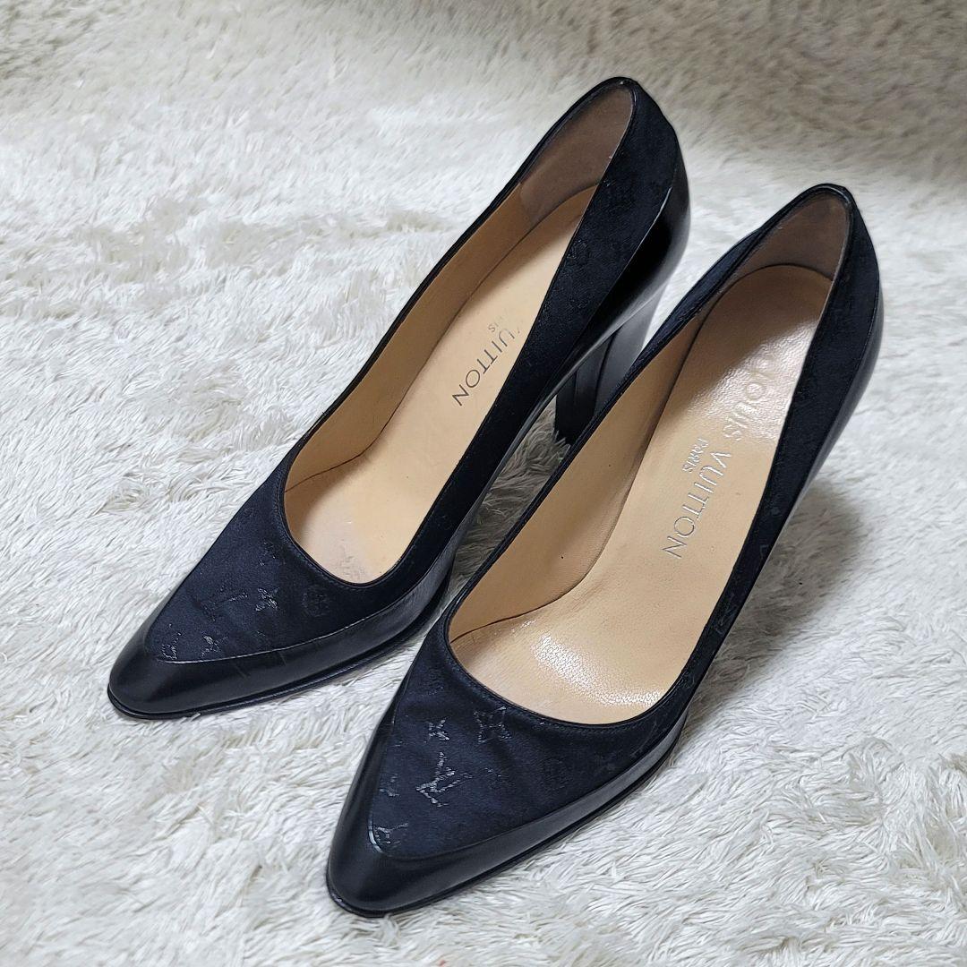 ＫAＬ様 ルイヴィトン パンプス モノグラム サテン×レザー ヒール