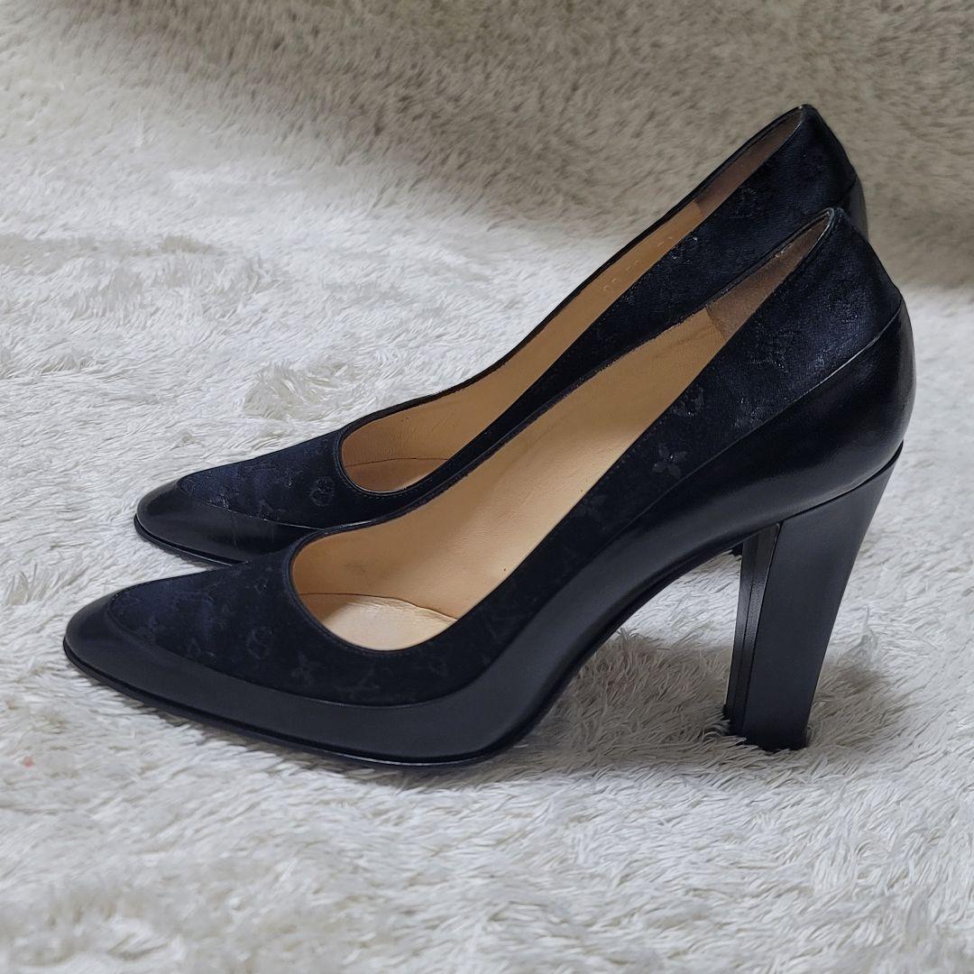 ＫAＬ様 ルイヴィトン パンプス モノグラム サテン×レザー ヒール