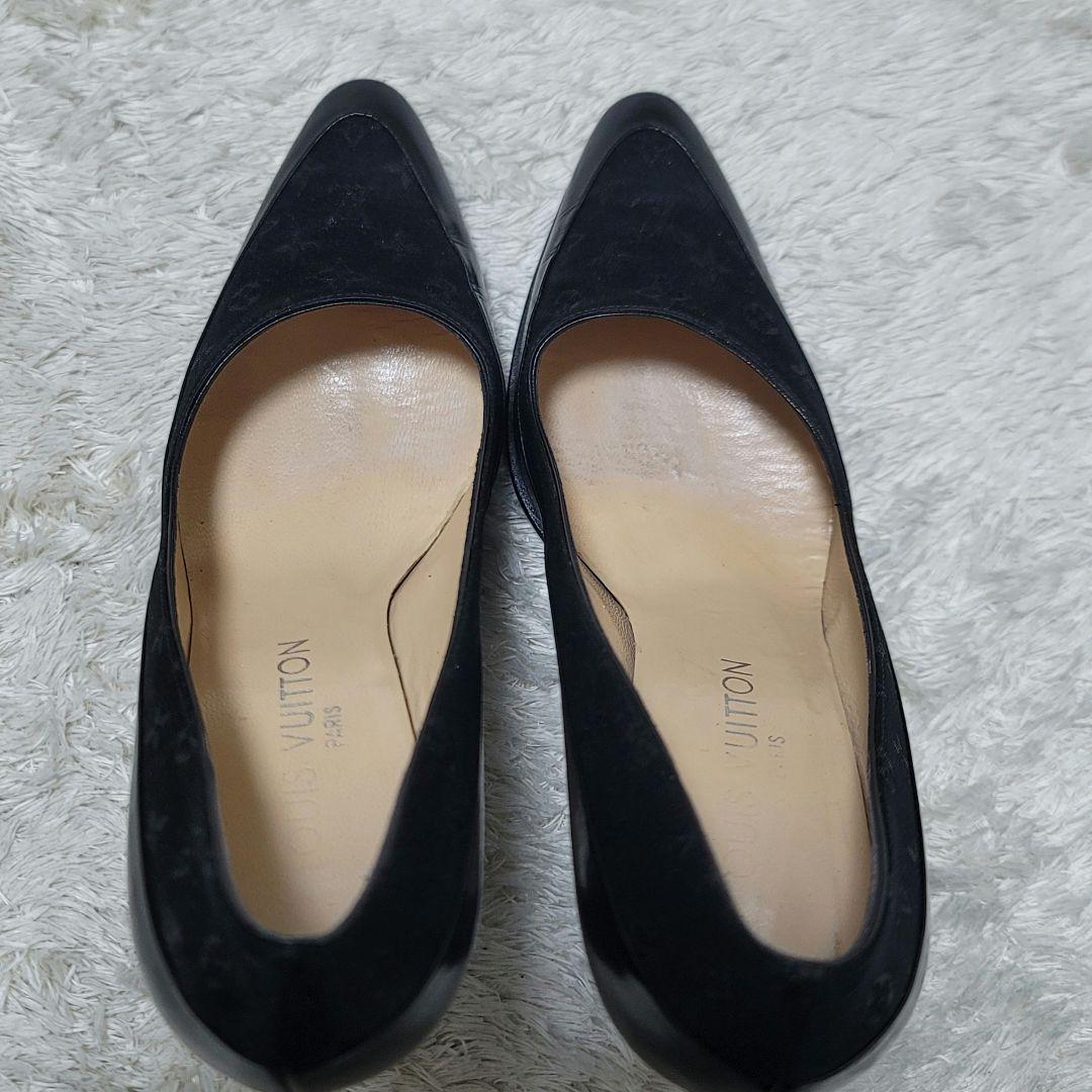 ＫAＬ様 ルイヴィトン パンプス モノグラム サテン×レザー ヒール