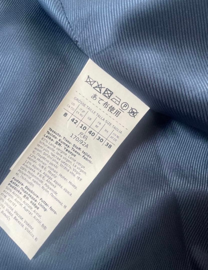 WEEKEND MAXMARA アルパカモヘアシャギーコート　青