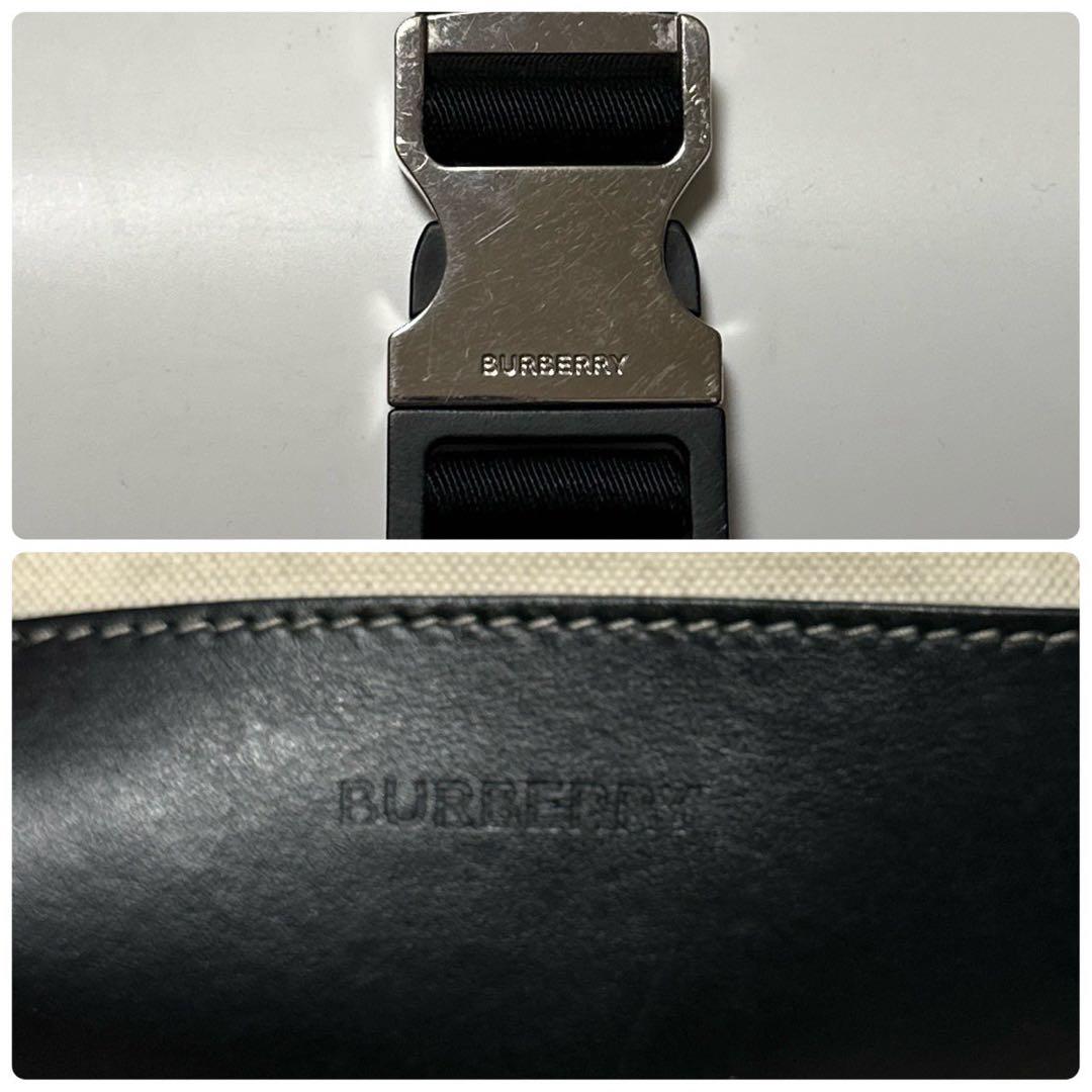 q85 バーバリー　キャンバス　ホースフェリー　ウエストポーチショルダーバッグ.