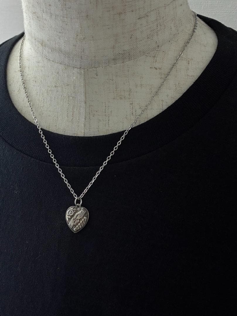 スウィートハートジュエリー ハンドシェイク 握手 シルバーヴィンテージネックレス