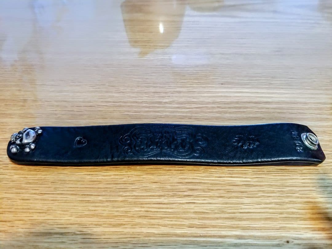 ビルウォールレザー　bwl スカル　レザー　ブレス