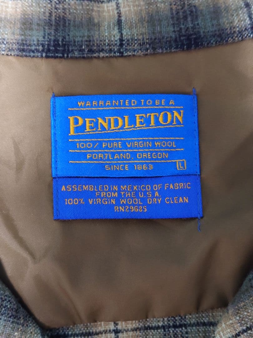 PENDLETON ペンドルトン USA製 オープンカラーネルシャツ オンブレ