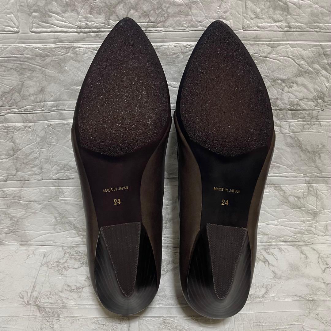 送料込み RABOKIGOSHI works スリッポンパンプス 本革 日本製