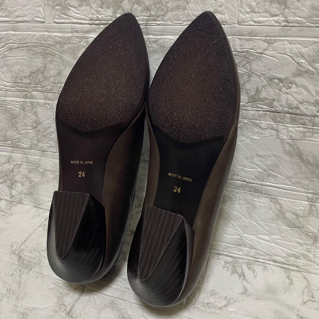 送料込み RABOKIGOSHI works スリッポンパンプス 本革 日本製