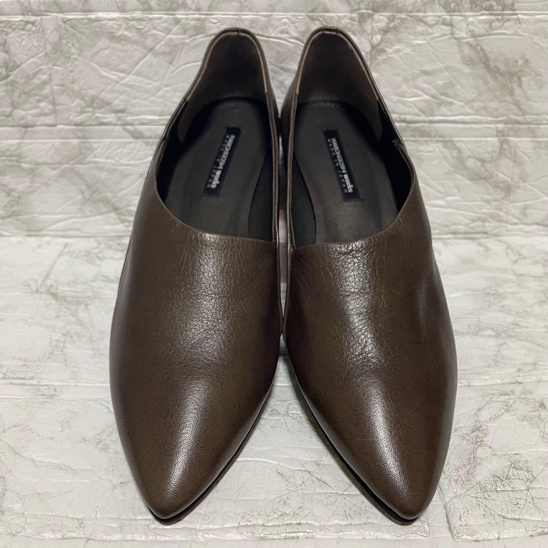 送料込み RABOKIGOSHI works スリッポンパンプス 本革 日本製