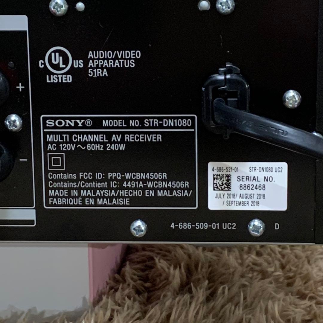 【美品】SONY STR-DN1080 7.2ch AVアンプ