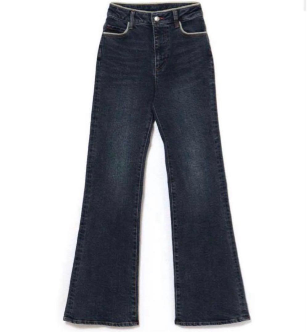 パンツ andmary Heart stitch denim navy blue M