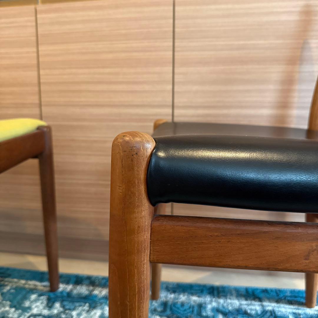 ハンス J. ウェグナー W2 チェア 北欧ヴィンテージ ブラックレザー