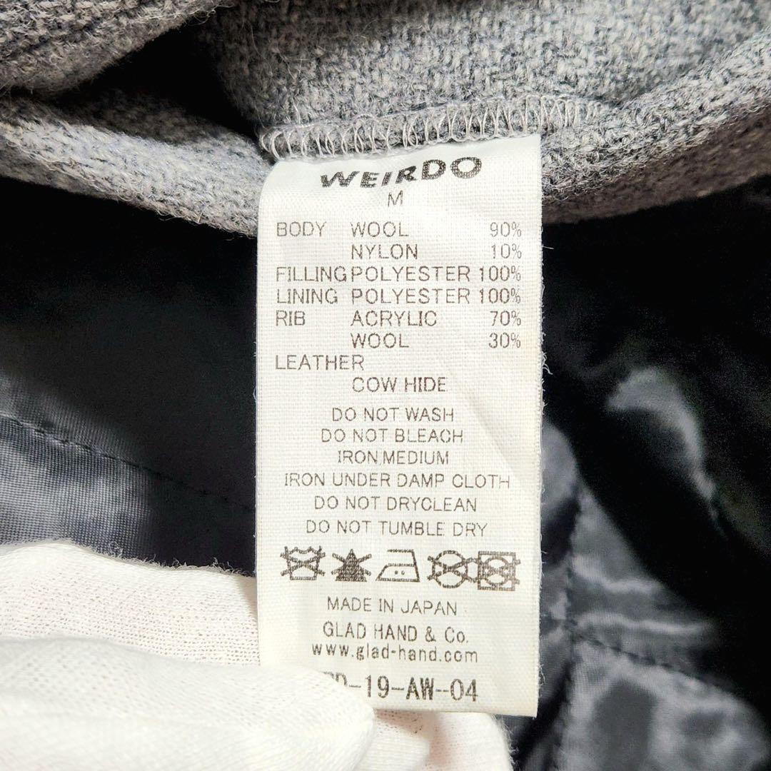 WEIRDO ウィアード メルトンウール ジャケット キルティング レザー M