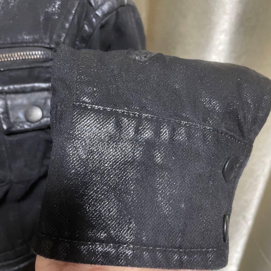 レザー切り替えジャケット ギミック grunge お兄系 ダークコア y2k