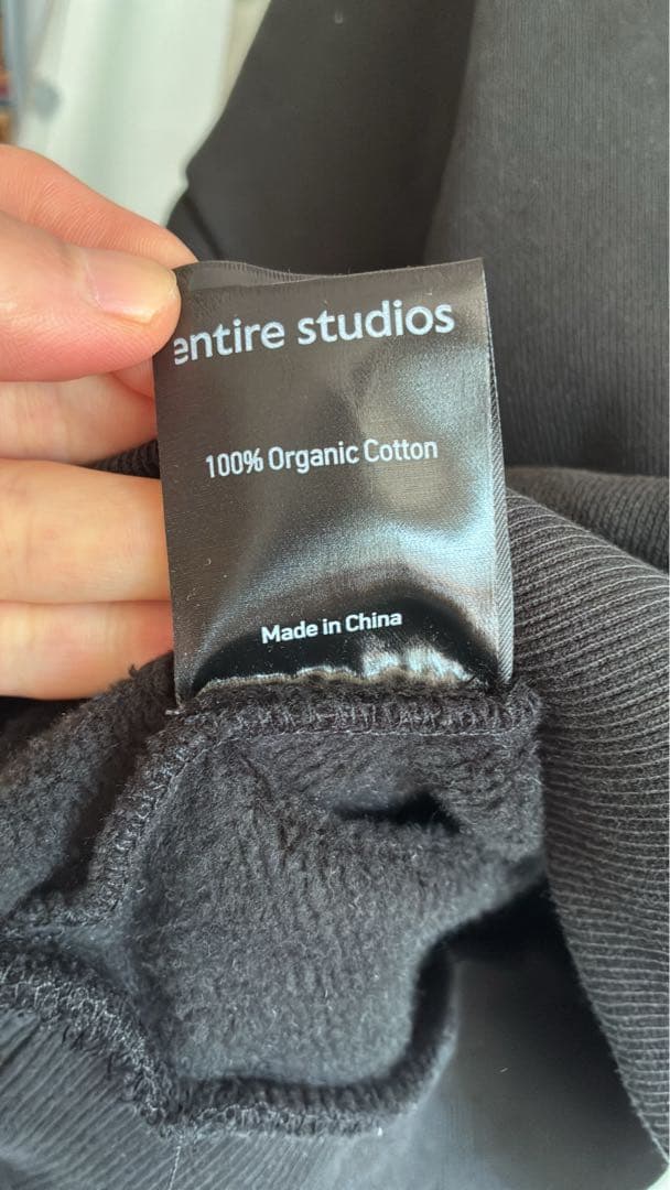 ENTIRE STUDIOS HEAVY HOOD Black Sサイズ