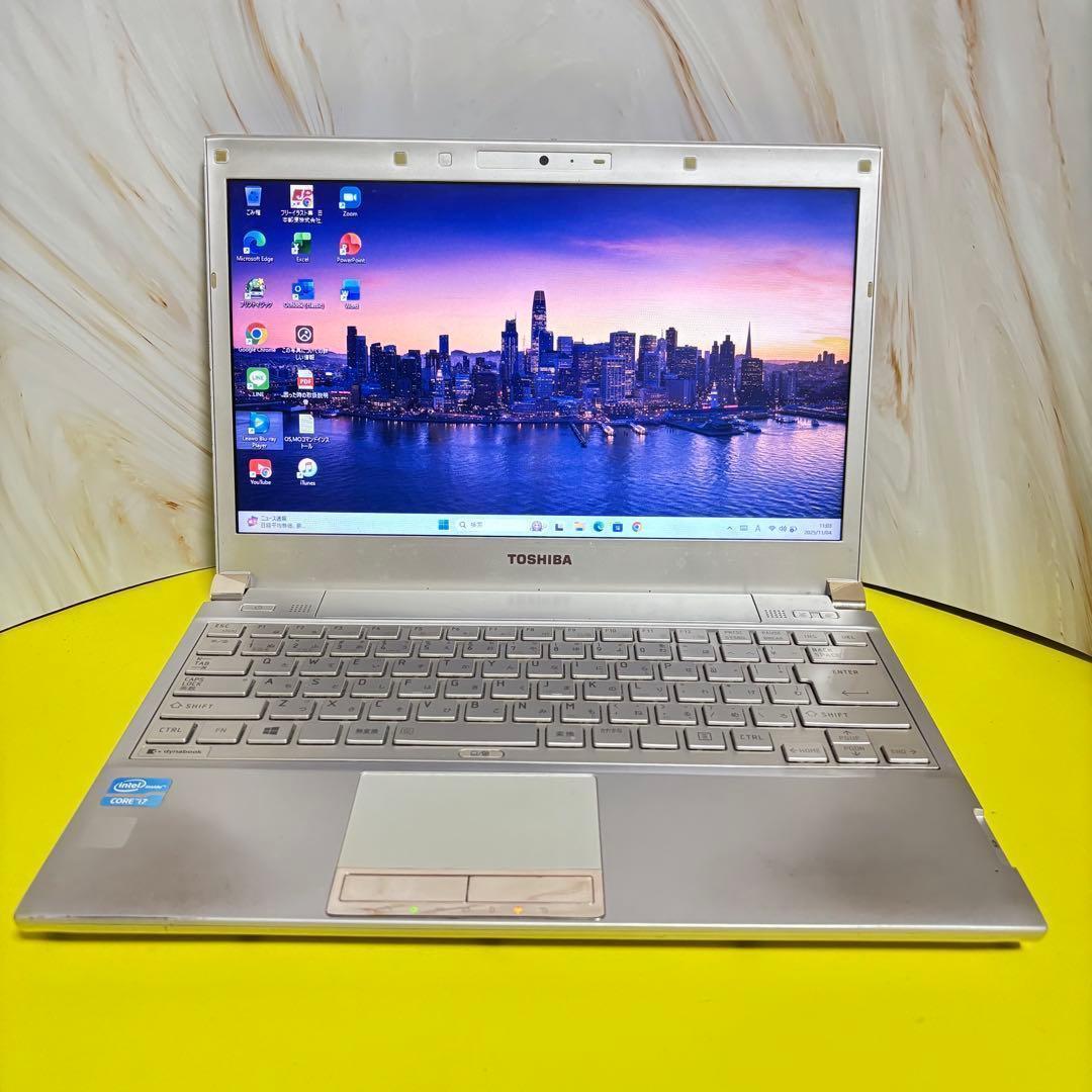 バッテリー大容量★高性能i7【オフィス付】メモリ8GB★13.3型★新品SSD