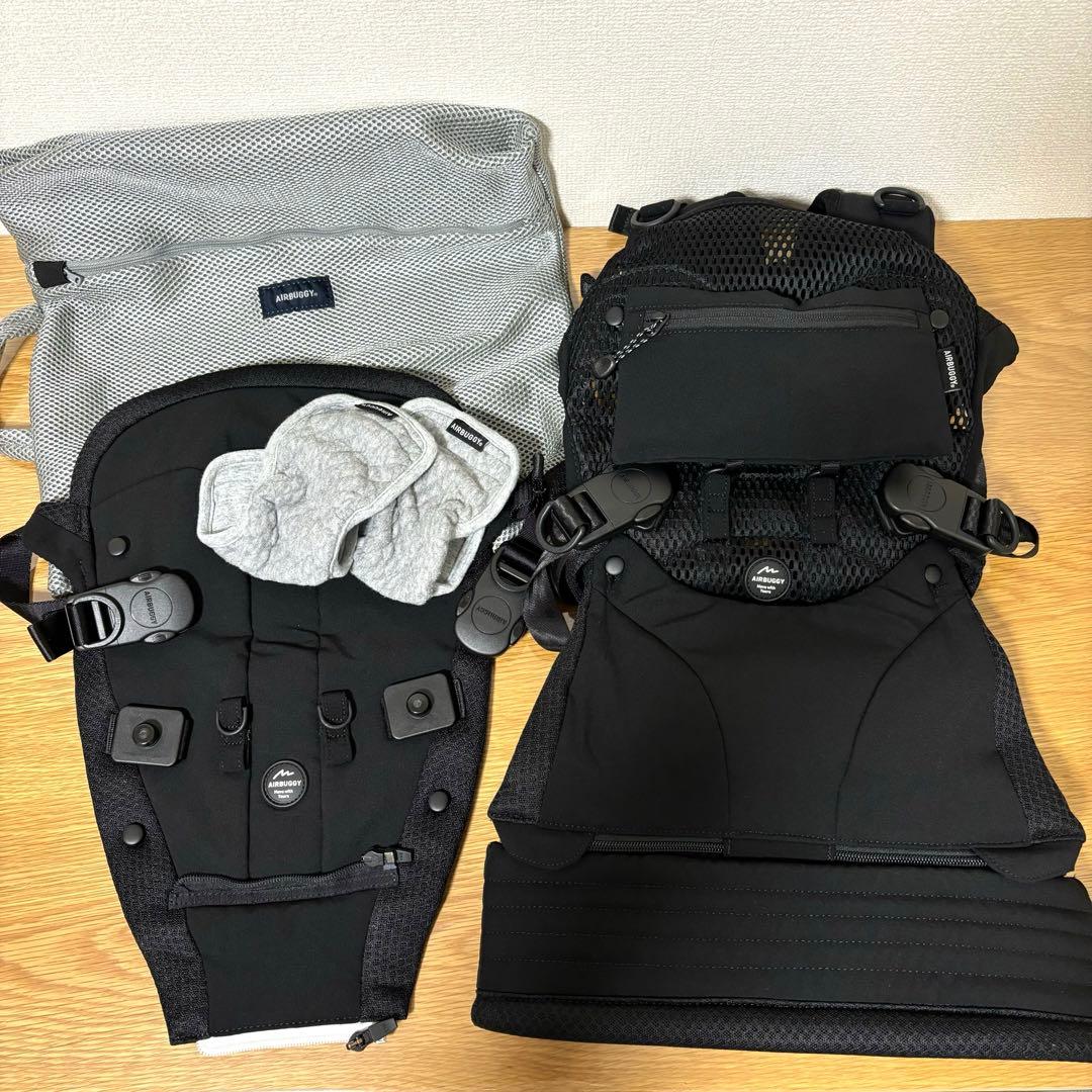 【箱付き】エアバギー ベビーキャリア 抱っこ紐 ブラック