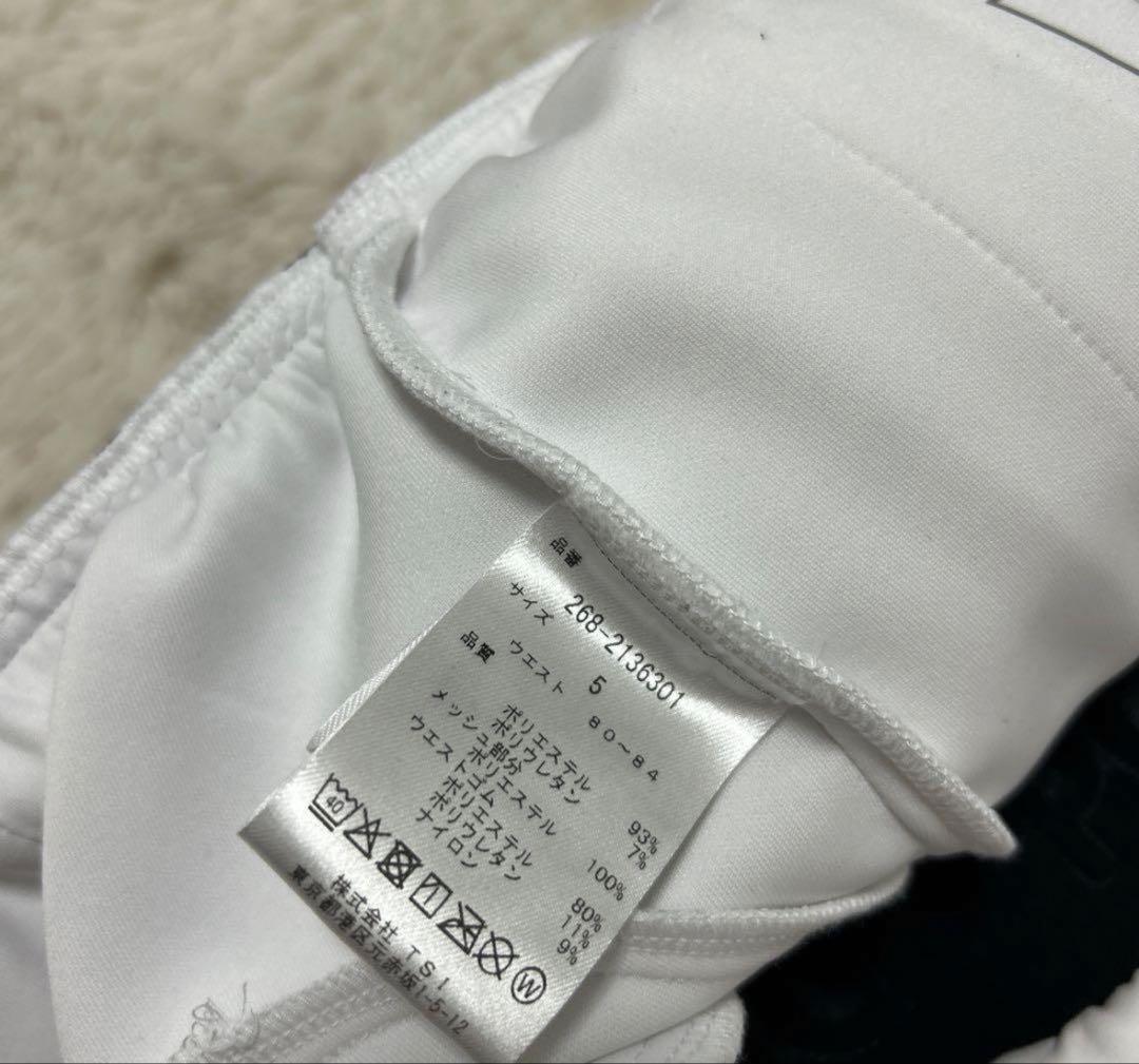 PEARLY GATES PGG スポーツ ジップパンツ ゴルフウェア 白 5