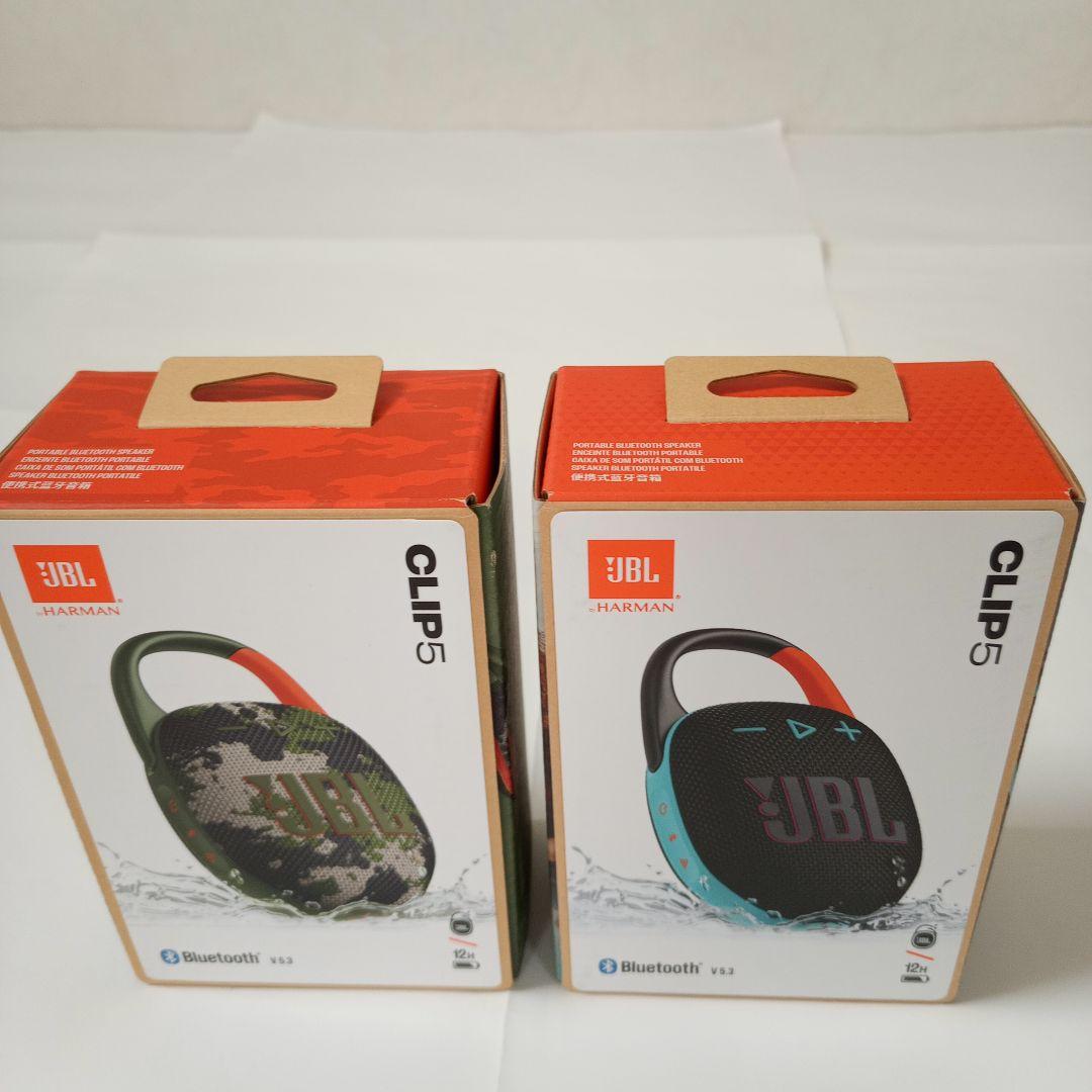 JBL CLIP5 ファンキーブラック＋スクワッド ワイヤレススピーカー 二台組