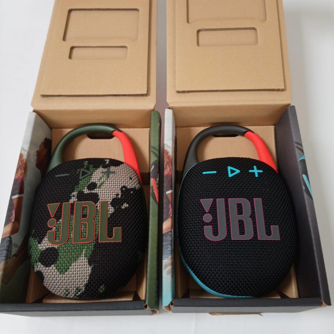 JBL CLIP5 ファンキーブラック＋スクワッド ワイヤレススピーカー 二台組