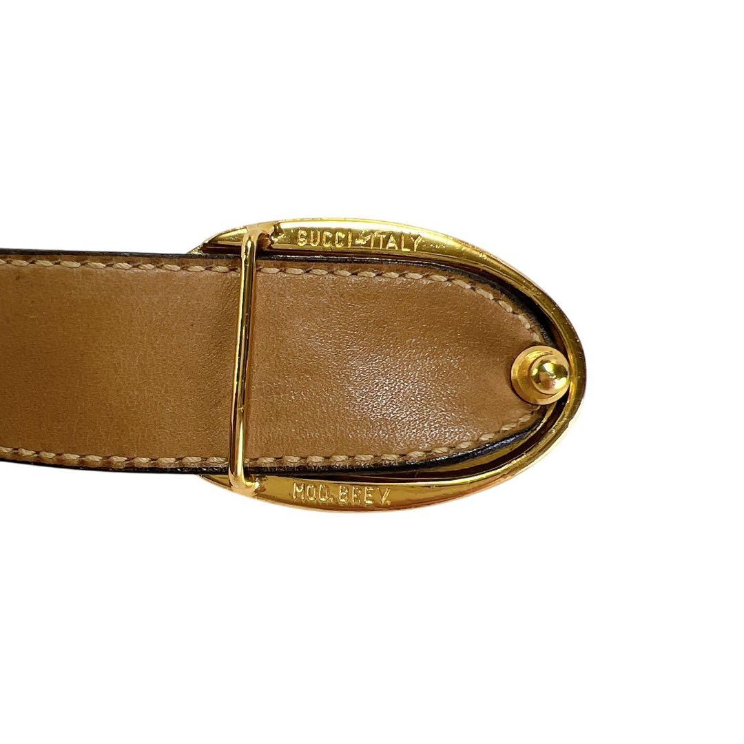 GUCCI グッチ ベルト ゴールド金具 メンズ レザー カジュアル