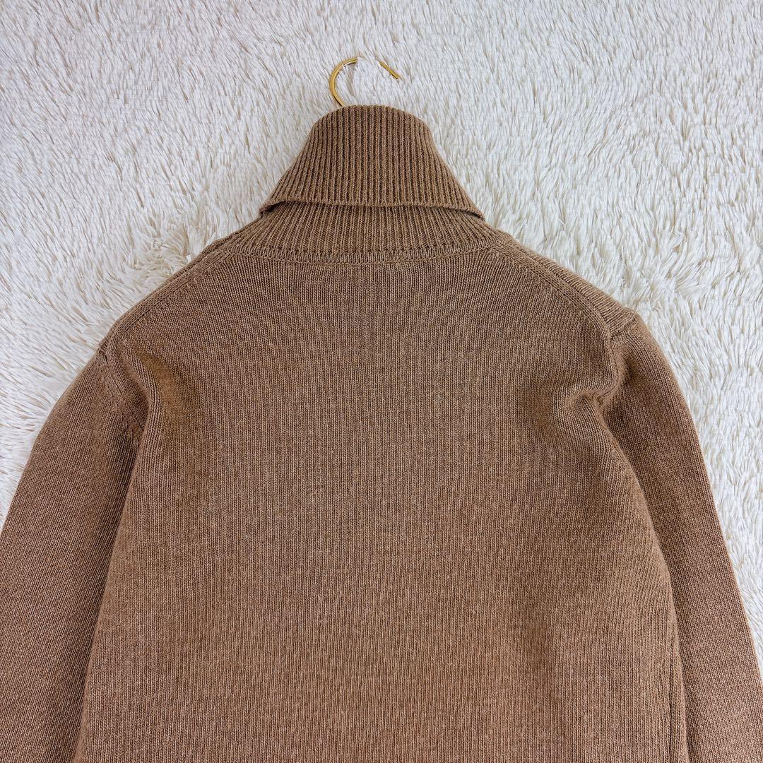 マックスマーラ　カシミヤ混　ベージュ タートルネックニット 長袖　Lサイズ