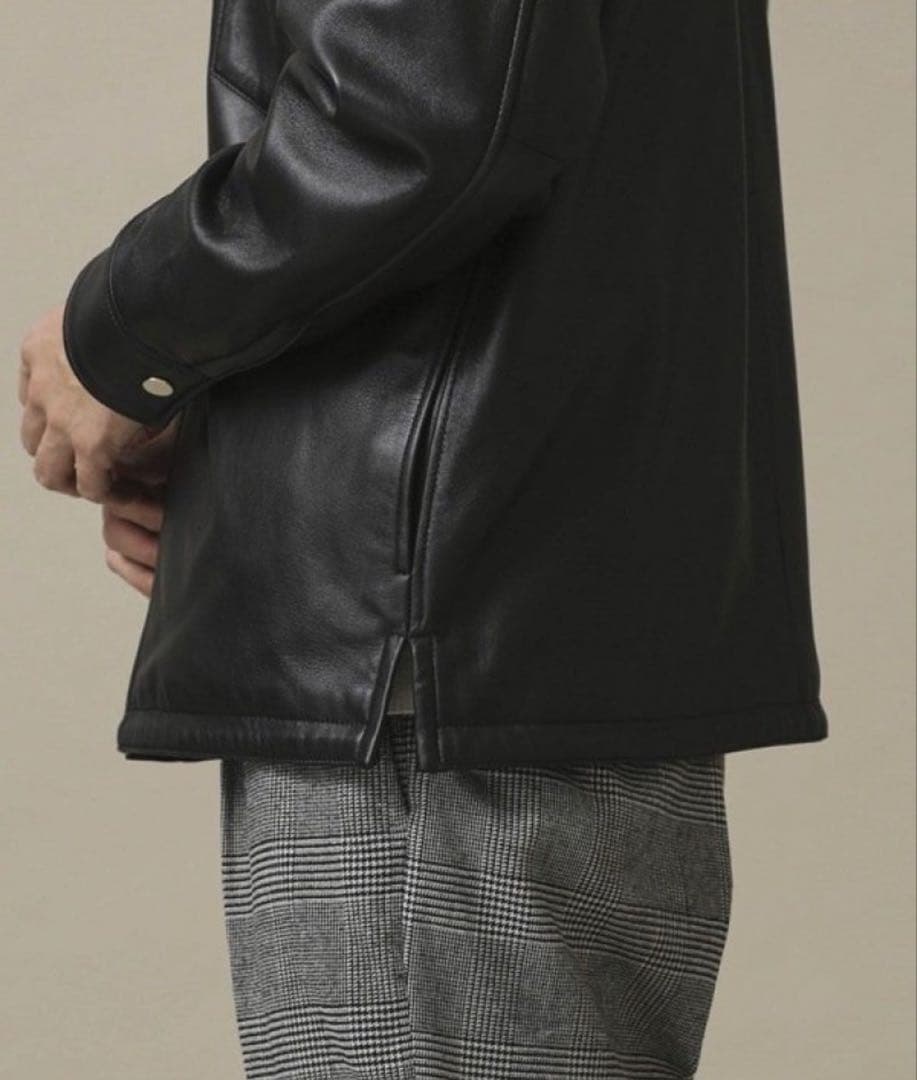 NANO universe シープレザー シャツジャケット