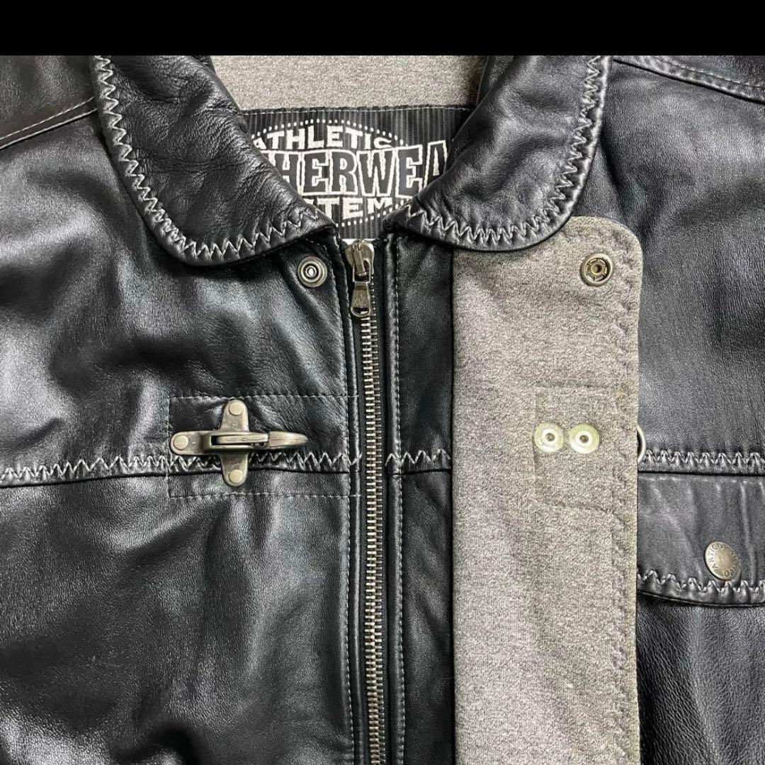 Vintage〈ファイヤーマンレザージャケット 希少 レア 90s ラムレザー〉