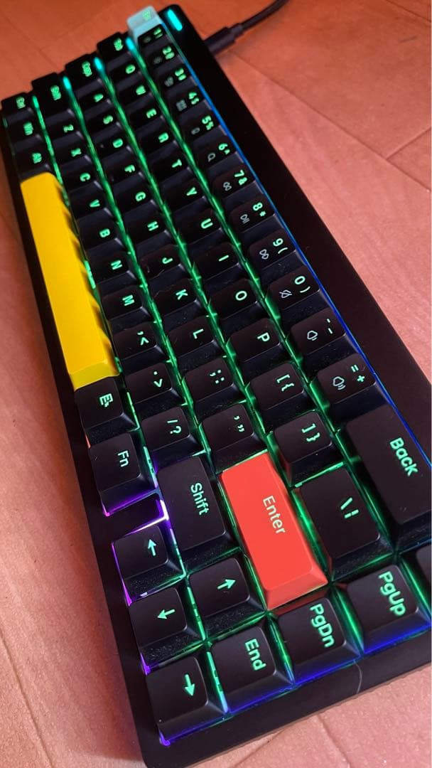 NuPhy Halo 65 ブラック 茶軸 リストレスト