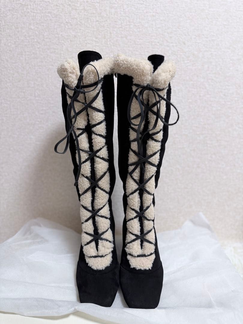 ANDMARY Rosalia lace up boots ブラック 38