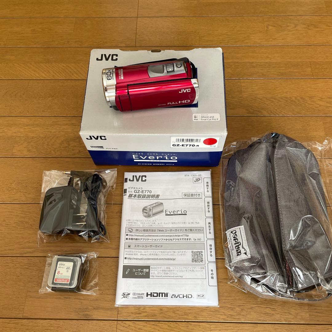 JVC Everio GZ-E770 レッド ビデオカメラ