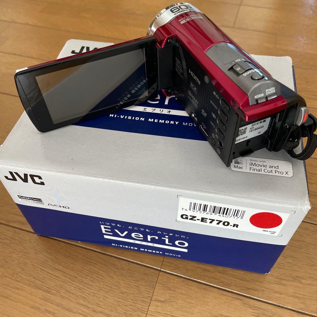 JVC Everio GZ-E770 レッド ビデオカメラ