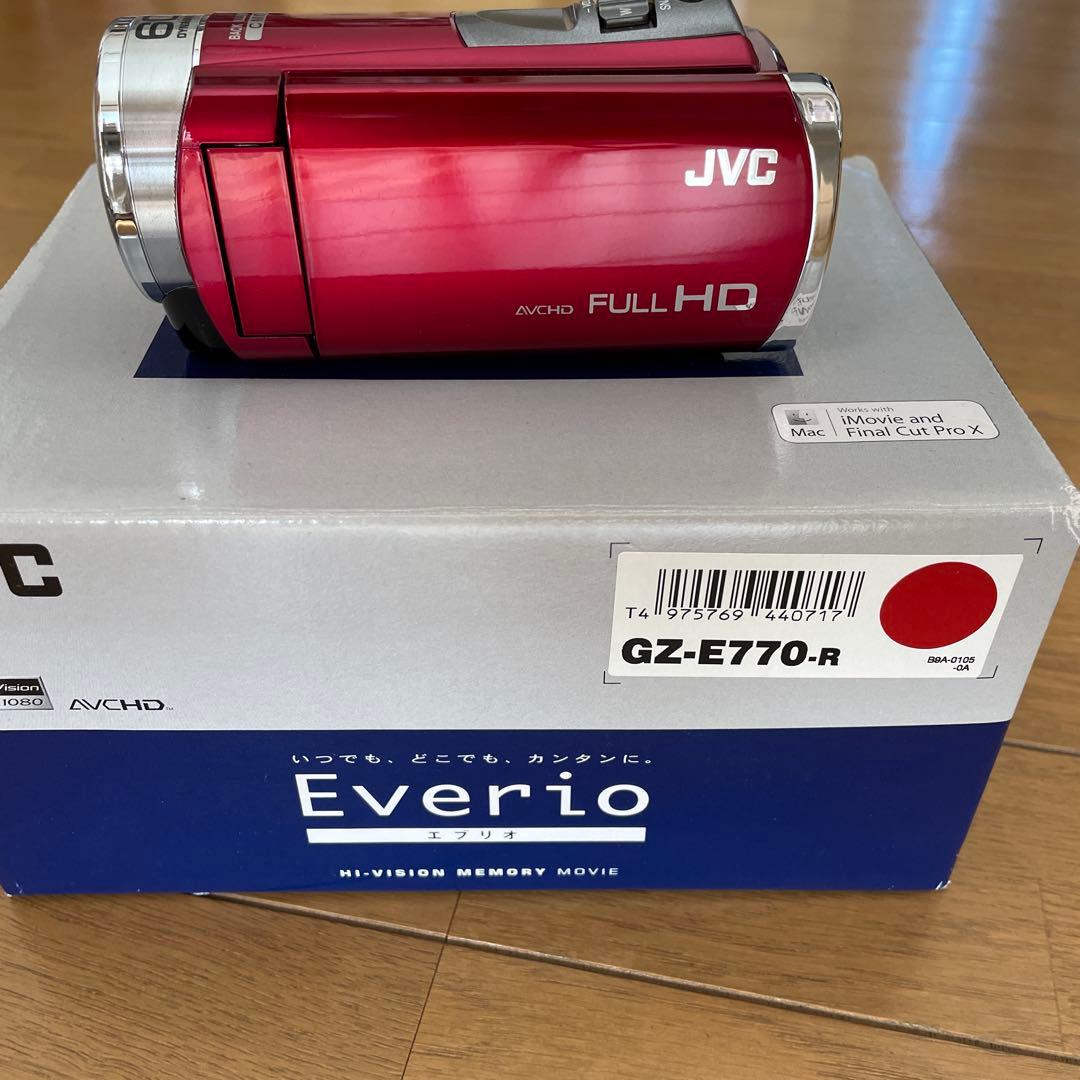 JVC Everio GZ-E770 レッド ビデオカメラ