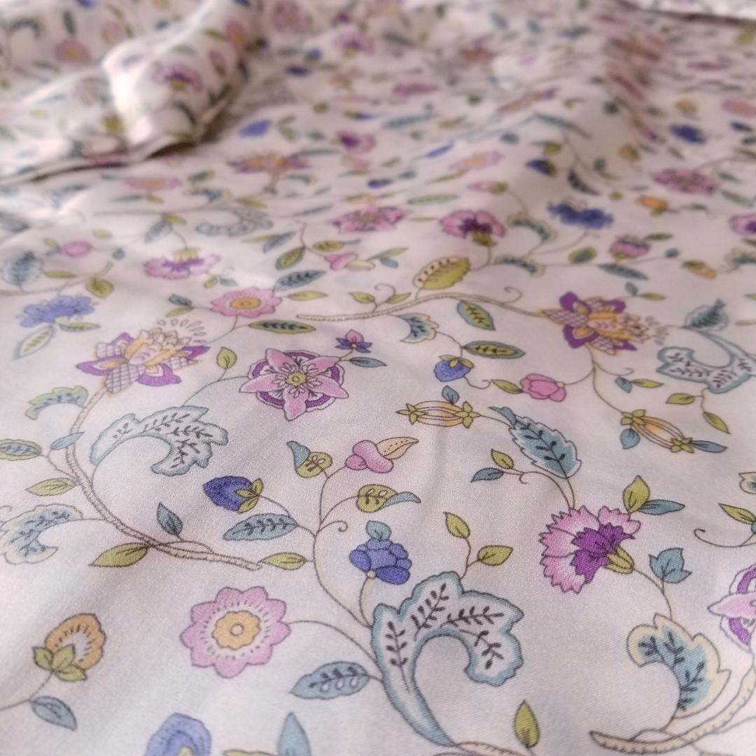 【新品タグ付】ミントン シルク100% パジャマ 上下セット S 総柄 ワコール