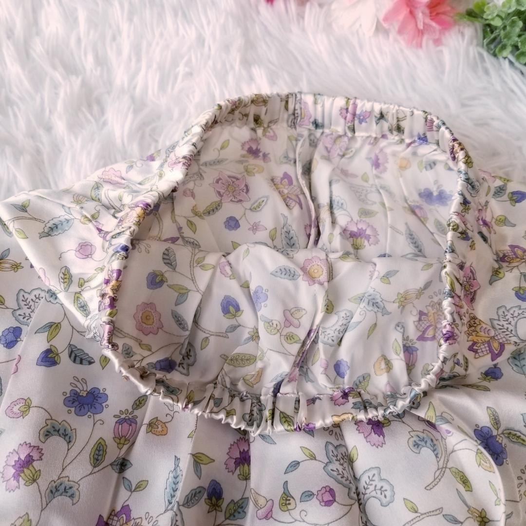 【新品タグ付】ミントン シルク100% パジャマ 上下セット S 総柄 ワコール