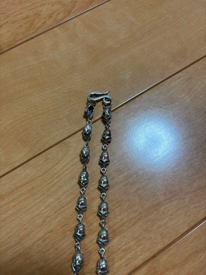 シルバー スカル ネックレス 約50cm