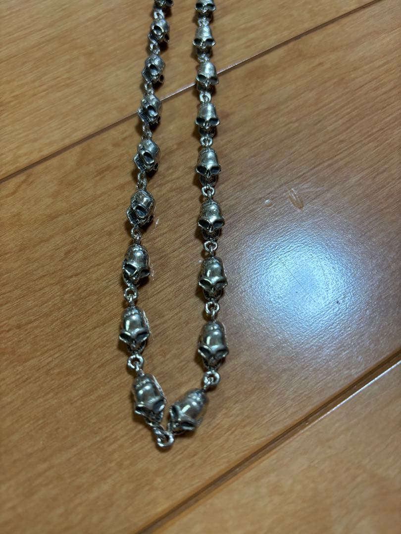 シルバー スカル ネックレス 約50cm