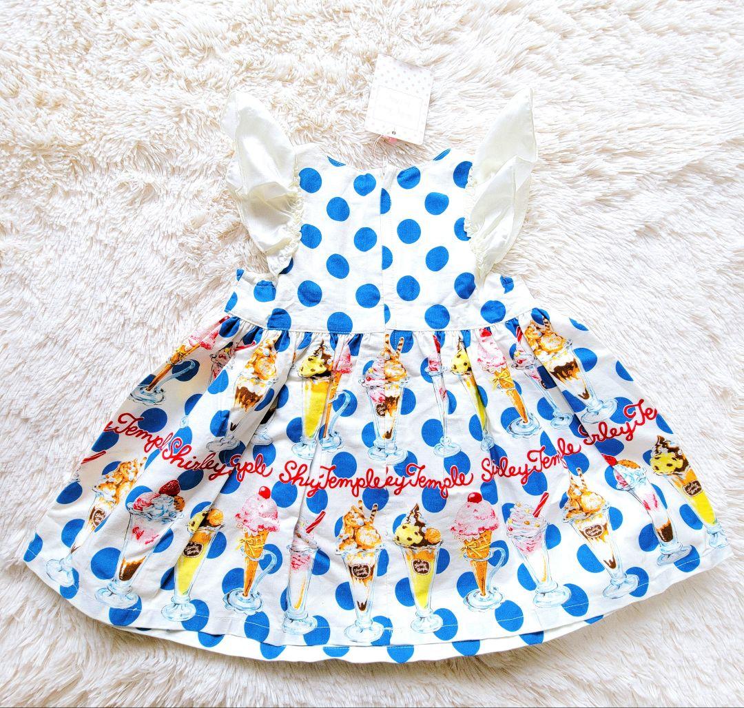 【Shirley Temple】新品・タグ付き♡パフェ柄水玉ワンピース 80