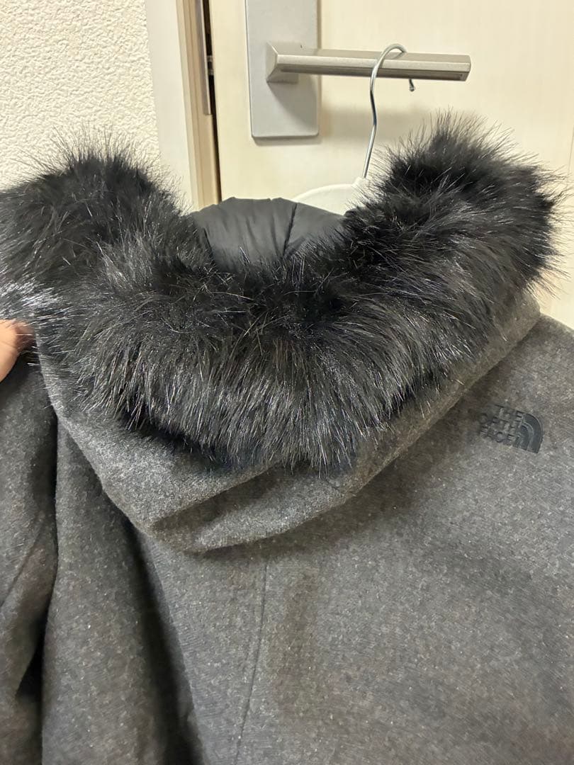 ちぃ⭐︎THE NORTH FACE グレー ダウンジャケット フード付き