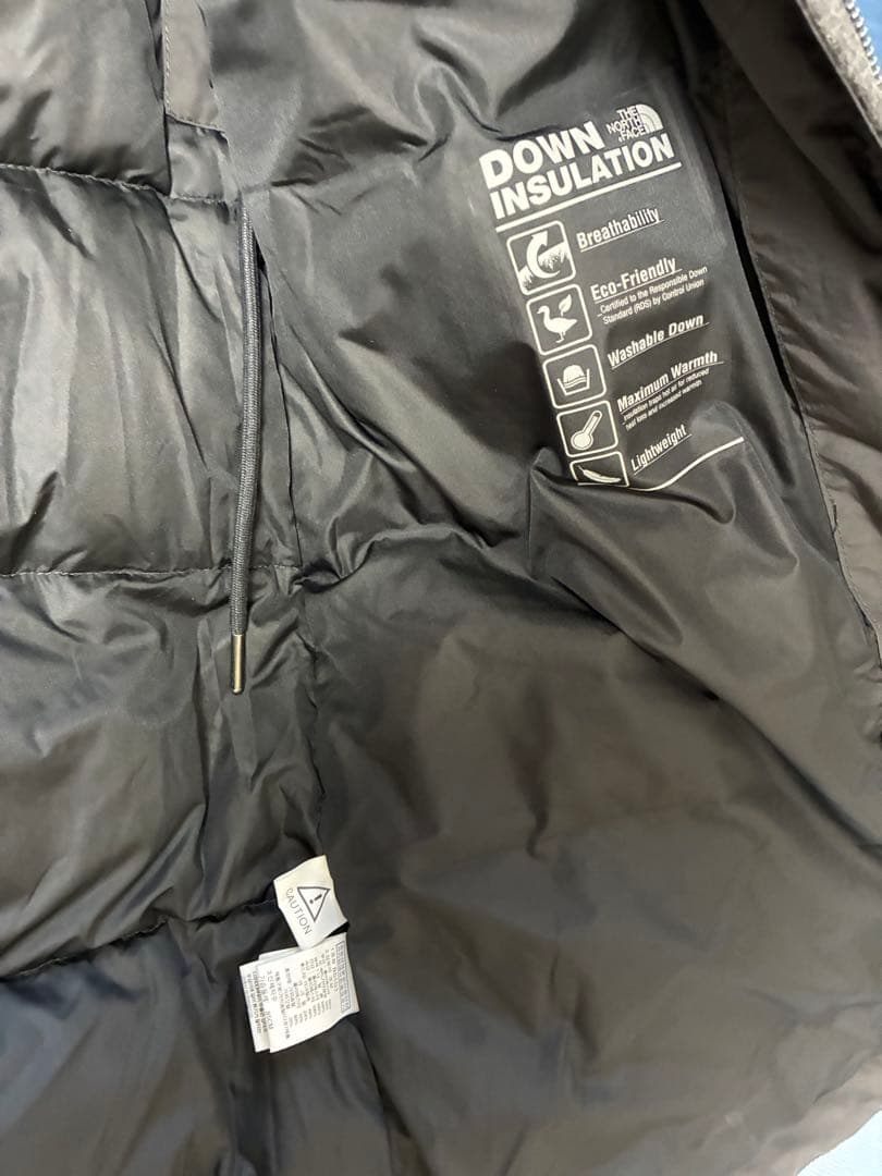 ちぃ⭐︎THE NORTH FACE グレー ダウンジャケット フード付き