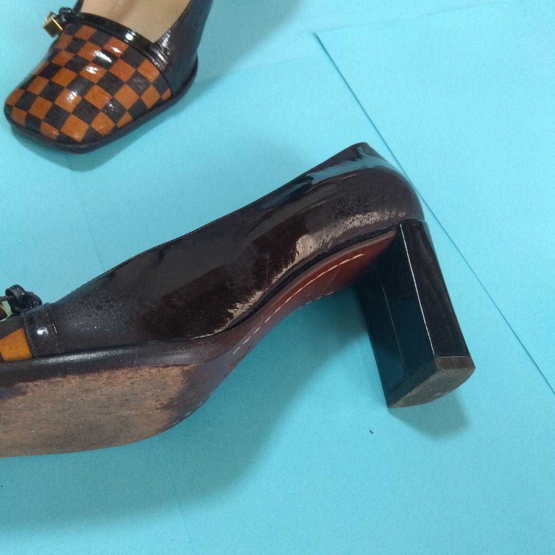 LOUIS VUITTON チェック柄 ハイヒール