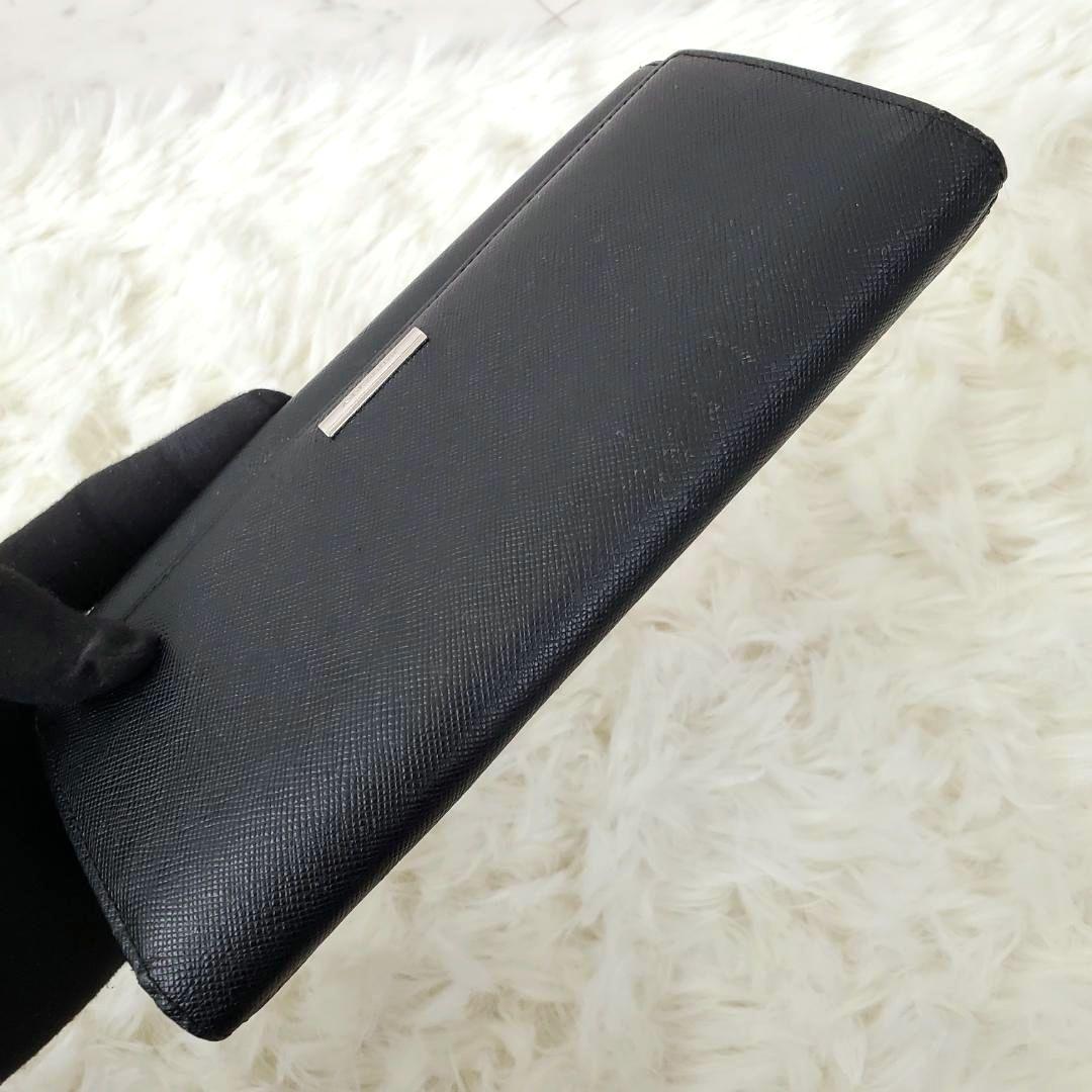 美品 人気モデル バーバリー 長財布 ノバチェック がま口 ブラック 大容量