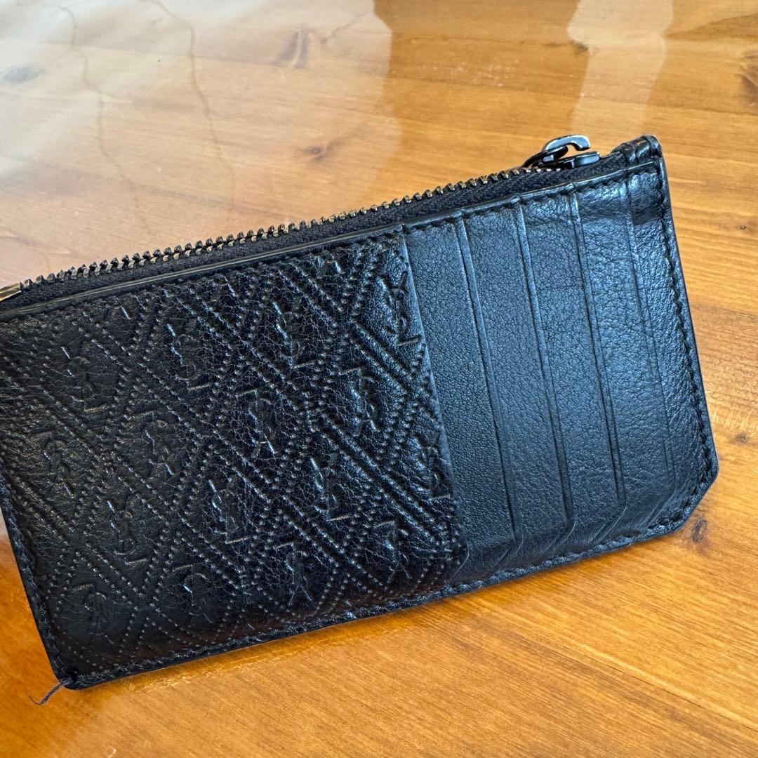 サンローラン マネークリップ＆カードケース セット｜YSLロゴ・ブラックレザー