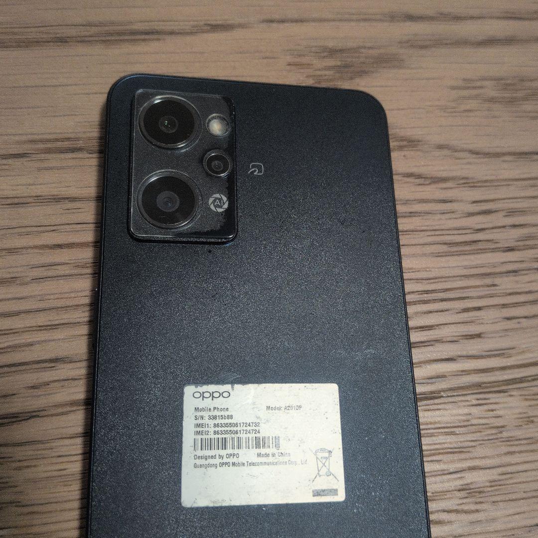 【美品】OPPO Reno7 A 128GB SIMフリー 付属品完備 ブラック